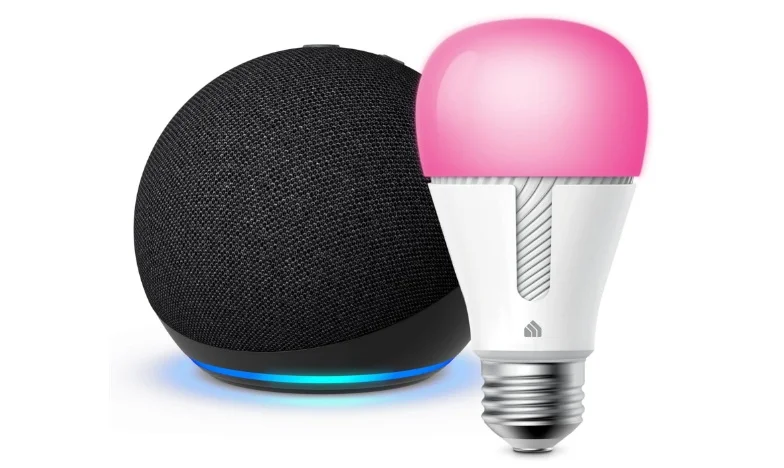 Review of Echo Dot (5th Gen, 2022) and TP-Link Kasa Smart Color Bulb Bundle: Enhancing Home Automation